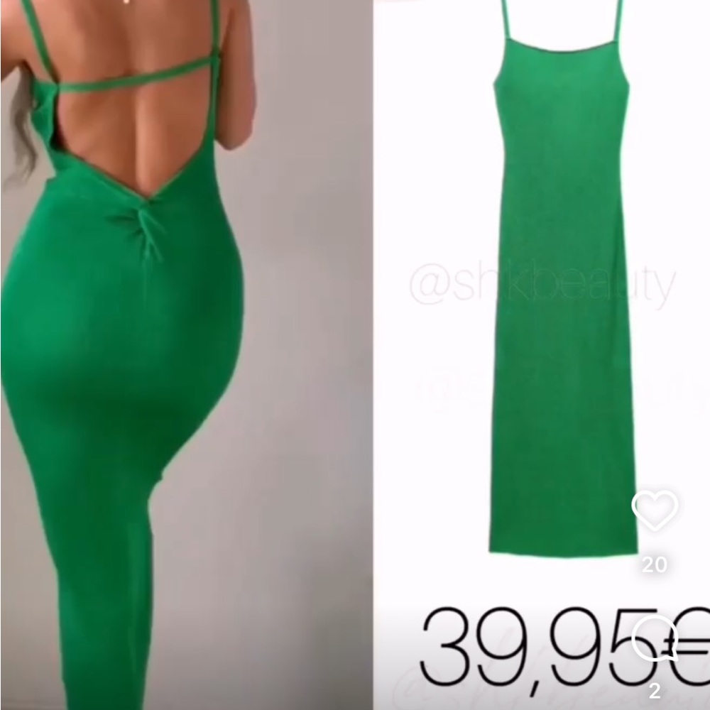 Zara green dress